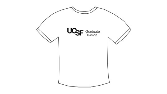 t-shirt mockup with UCSF logo