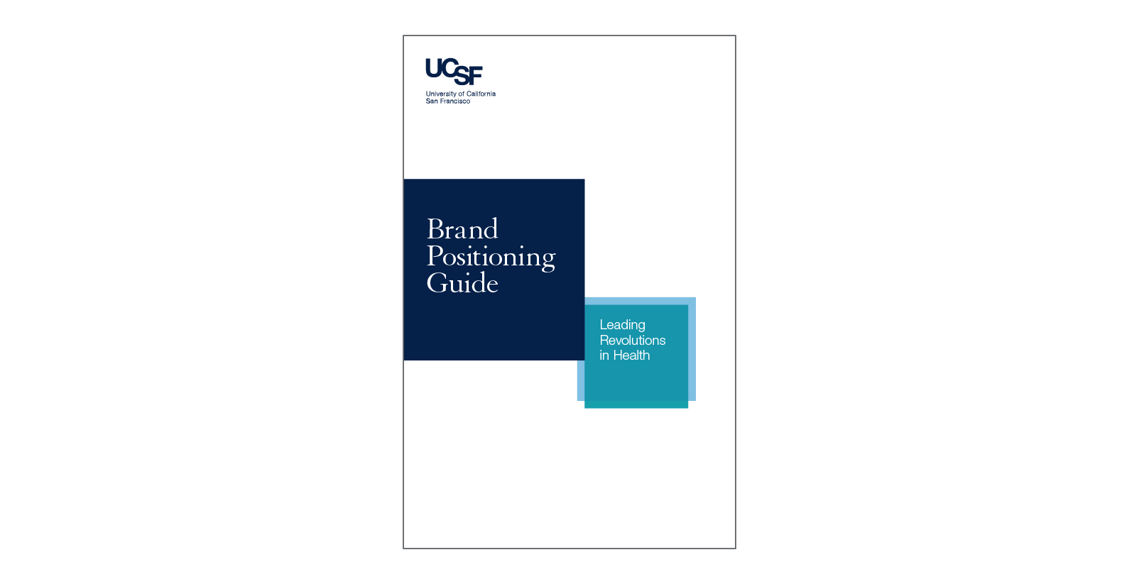UCSF Brand Positioning Guide cover