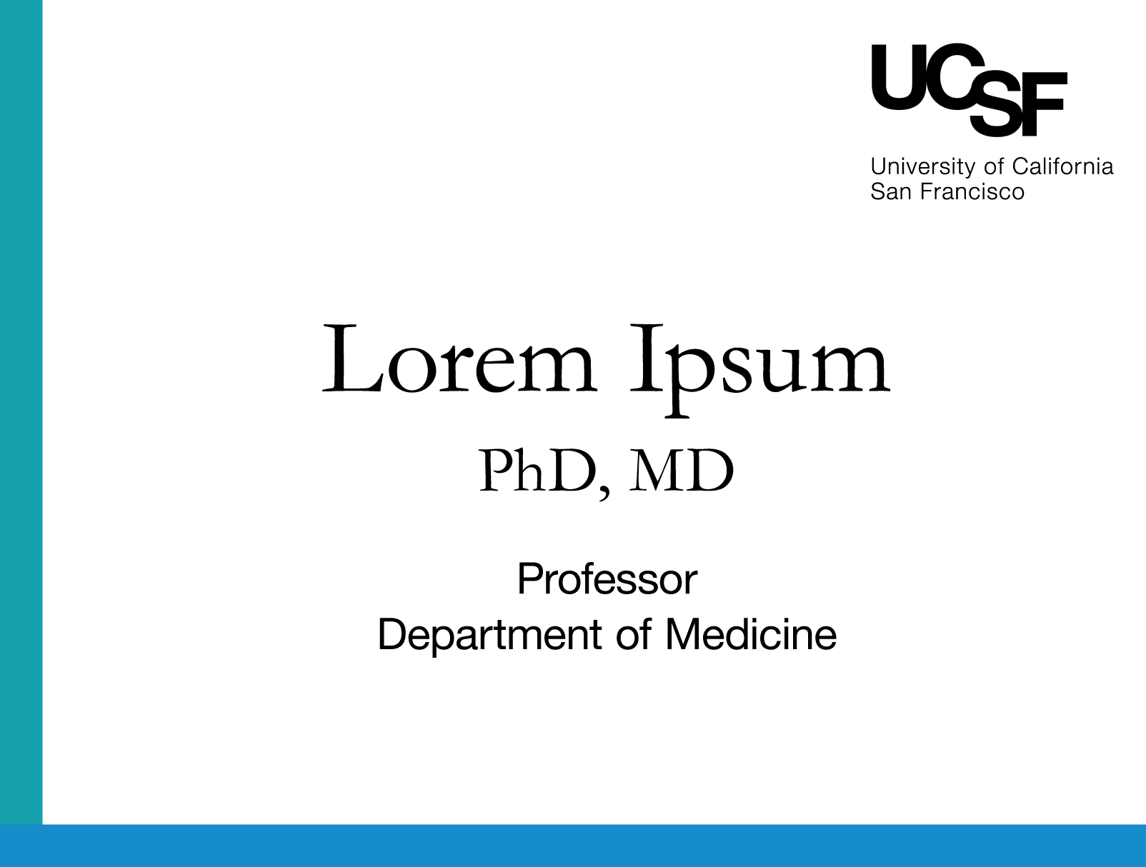 ucsf name badge with signature logo