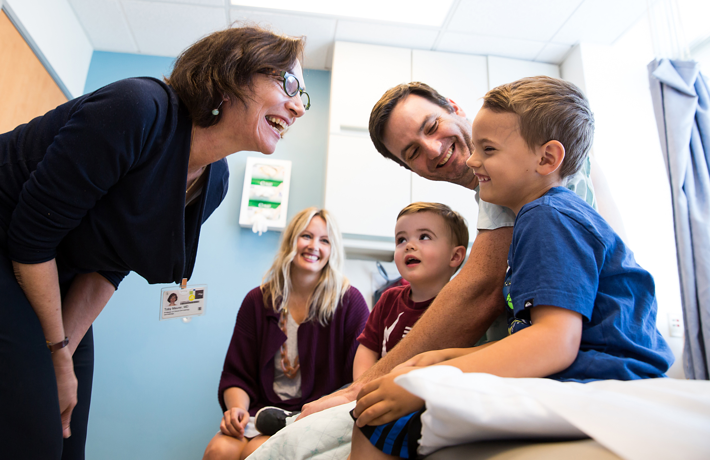 patient and family with doctor