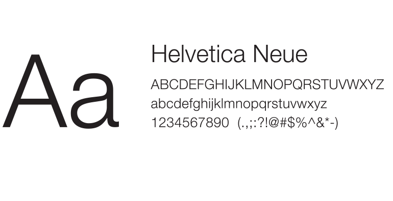 Typography - Helvetica Neue