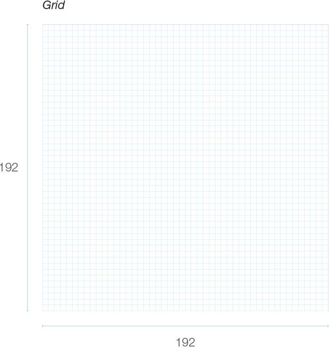 iconography standardized grid